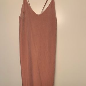 Velvet Pink Mini Dress